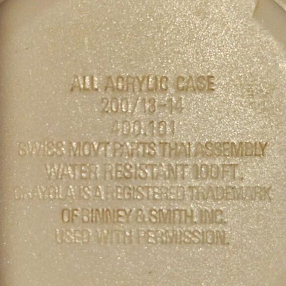 Crayola Crayon Pink Jelly Band Watch Armitron Quartz Vintage 80s Bright UNTESTED - Picture 2 of 9